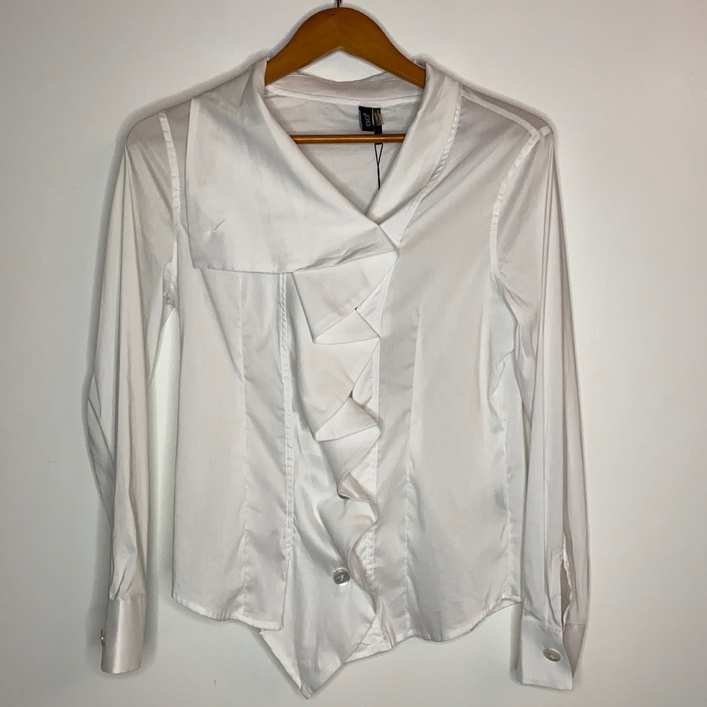 Ravel Women White Button Down. Size S/P